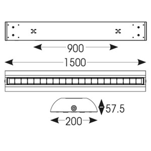 Ansell ACRES5/1 Luminaire 1500mm