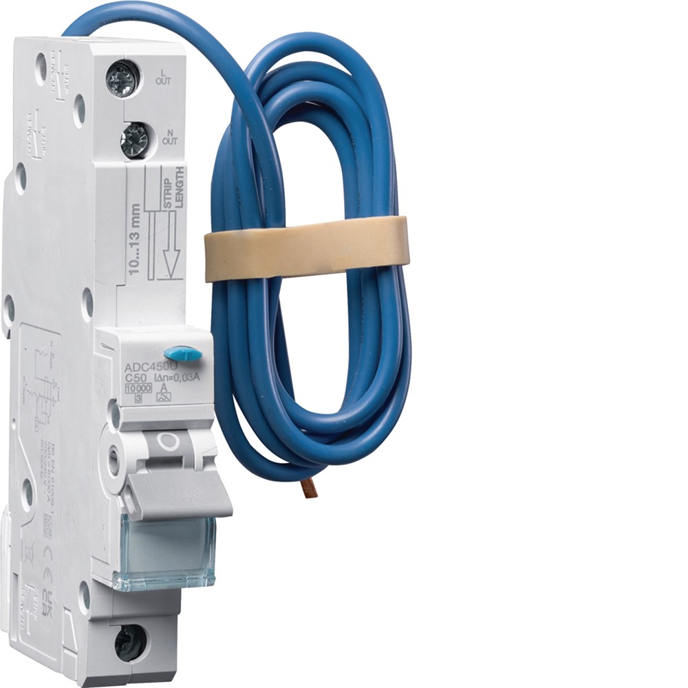 Hager ADC450U RCBO SP C 50A 30mA 10kA