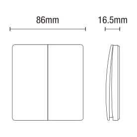 Forum CUL-40033-65 2Gang Kinetic Wall Switch White