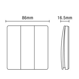 Forum CUL-40035-65 3Gang Kinetic Wall Switch White