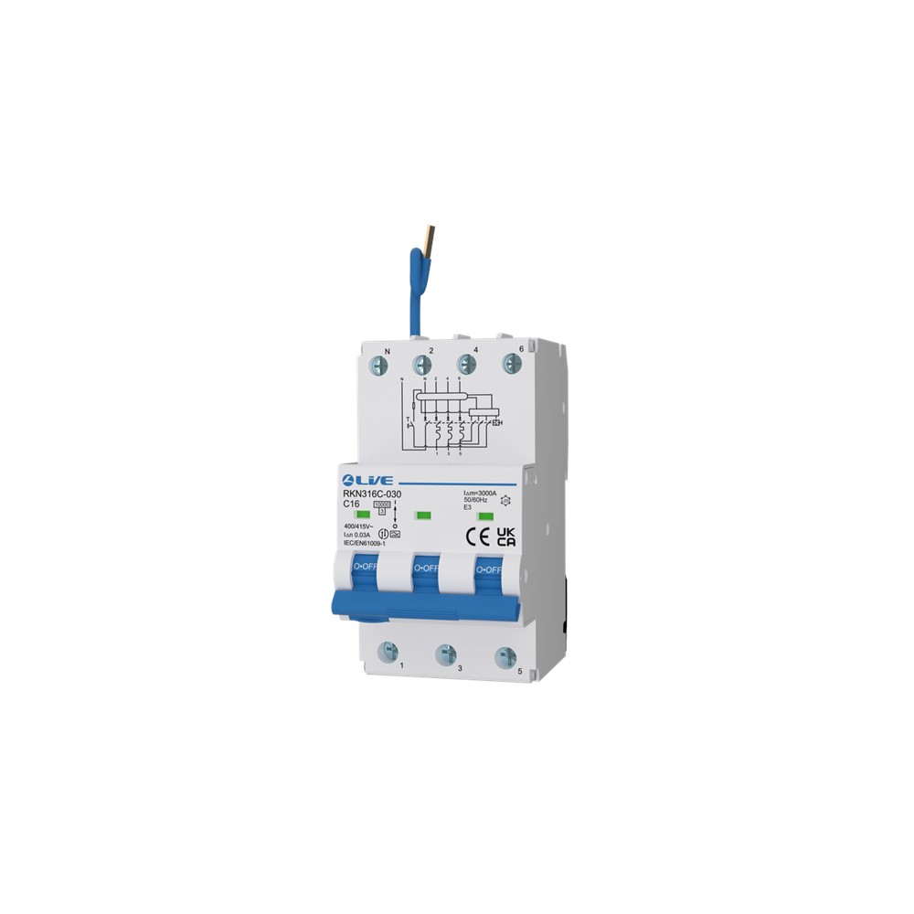 Liveelec RKN325C-030<BR>TP+N RCBO C 25A 30mA