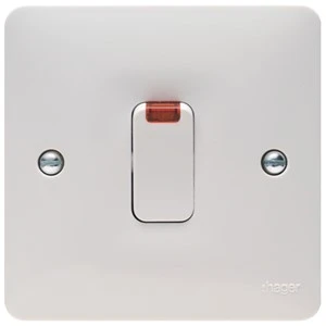 Hager WMDP84N Switch DP+Neon 20A