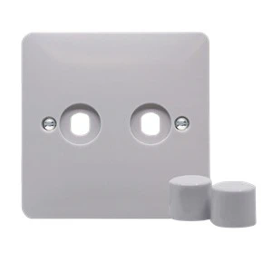 Hager WMDRP2KIT Dimmer Switch Plate Kit 2G