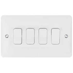 Hager WMPS42 Wall Switch 4G 2Way 10AX