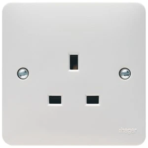 Hager WMS81 Socket 1G Unswitched 13A
