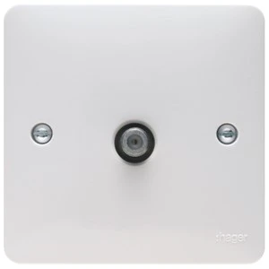 Hager WMSAT Socket Satellite Single F Type